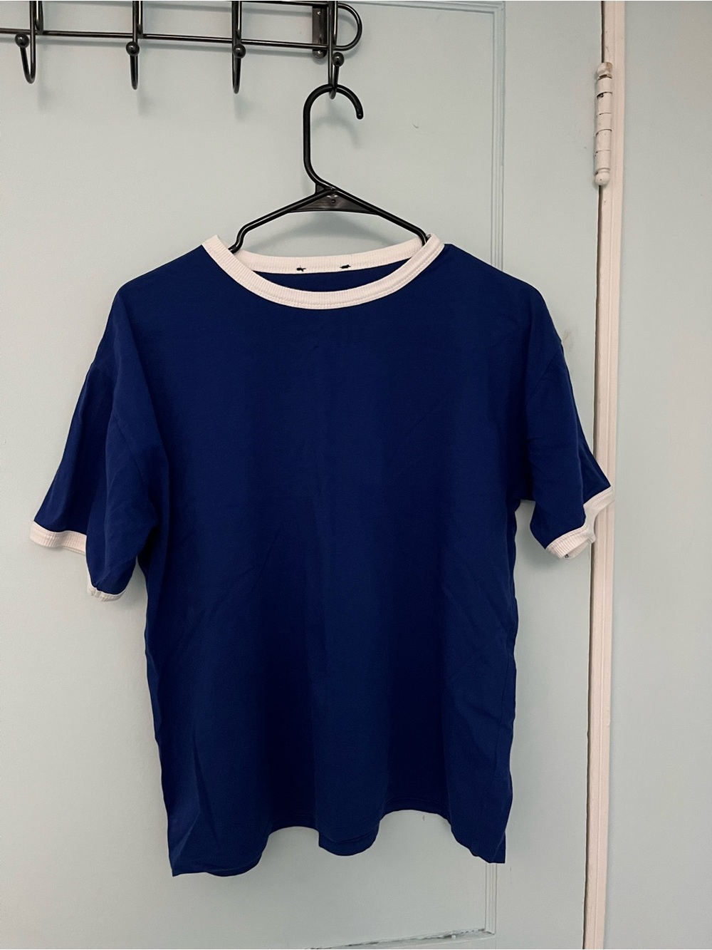 Women’s Navy Blue Tee with White Trim